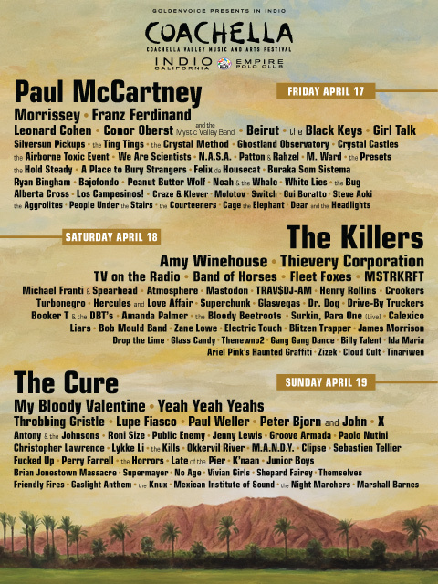 mainposter Coachella 2009 // The Official Lineup